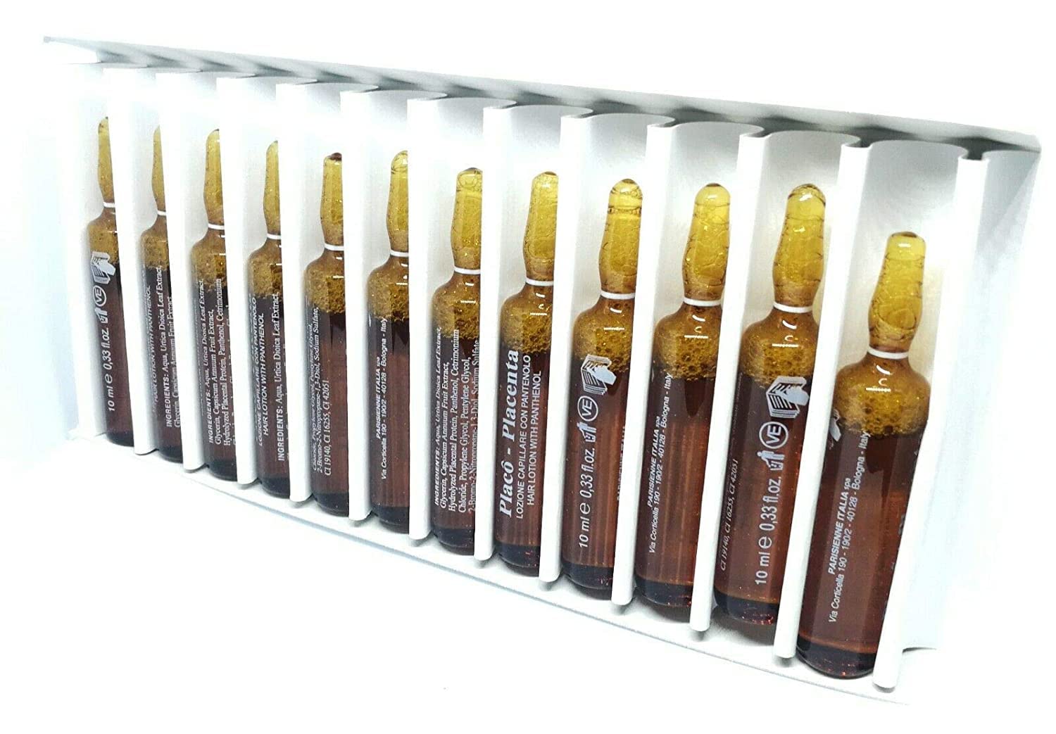 Placenta Placo 12-vial pack close-up.