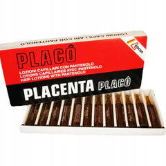 Placenta Placo shiny hair texture after treatment.