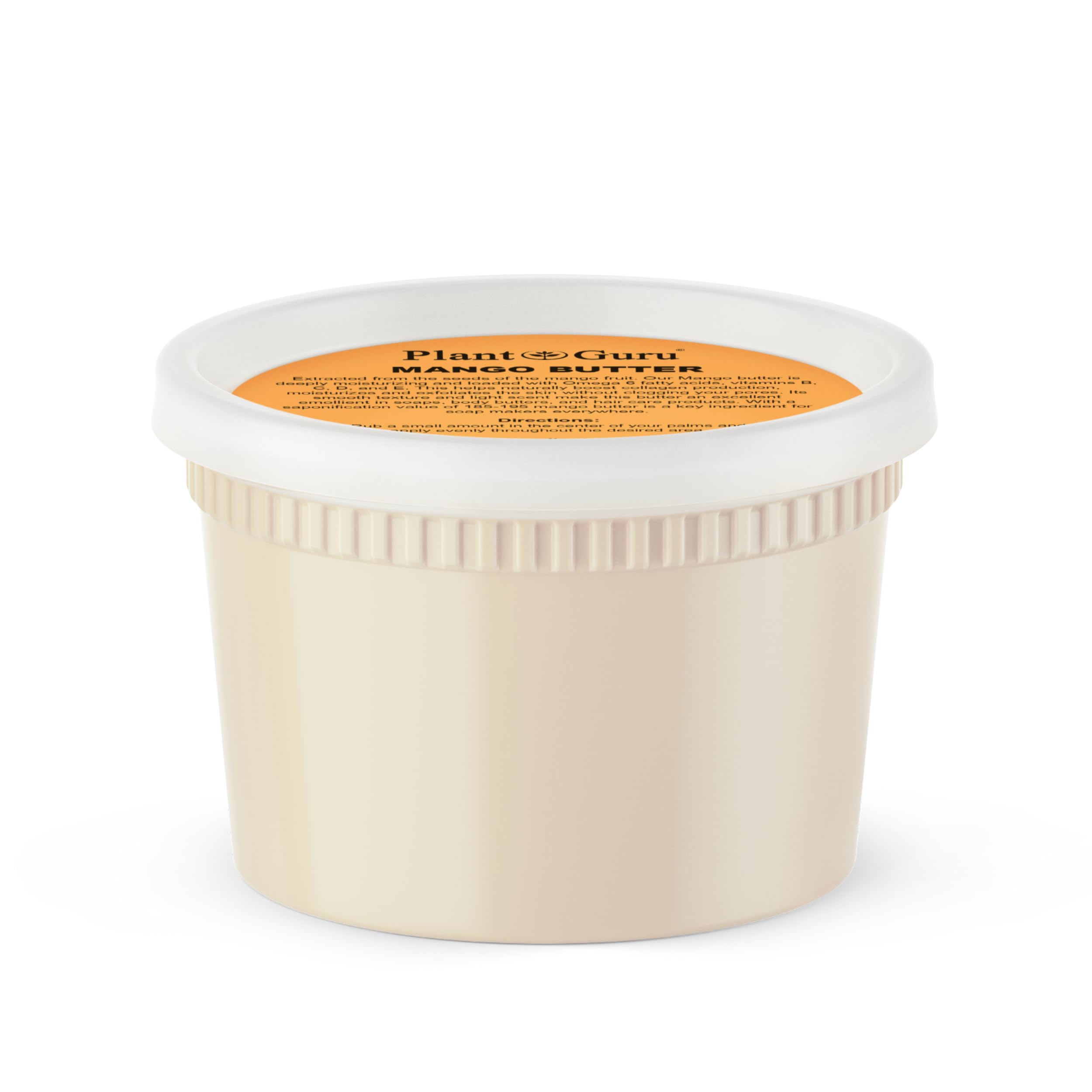 Plant Guru manteca de mango cruda en frasco 16 oz para piel suave