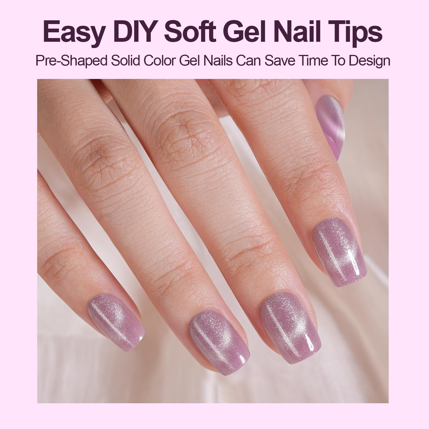 Plauva diseño suave de gel para uñas naturales.
