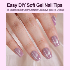 Plauva, uñas gel suave con brillo, efecto ojo de gato para lucir.