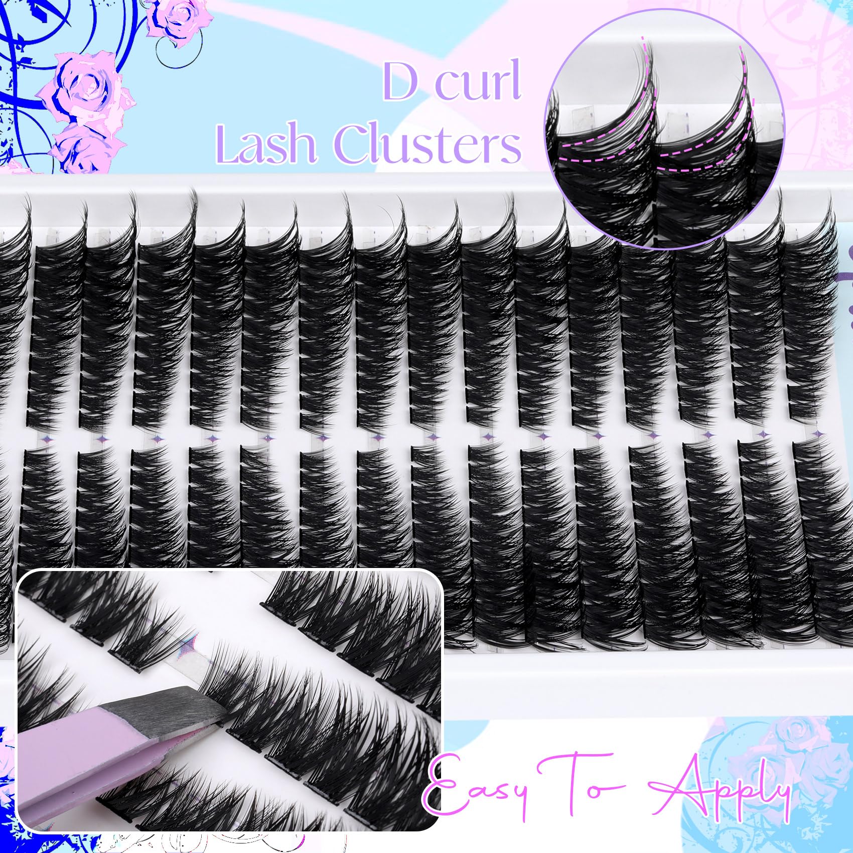 Pleell Lash Clusters Reusable design allows 3-5 uses with proper care.