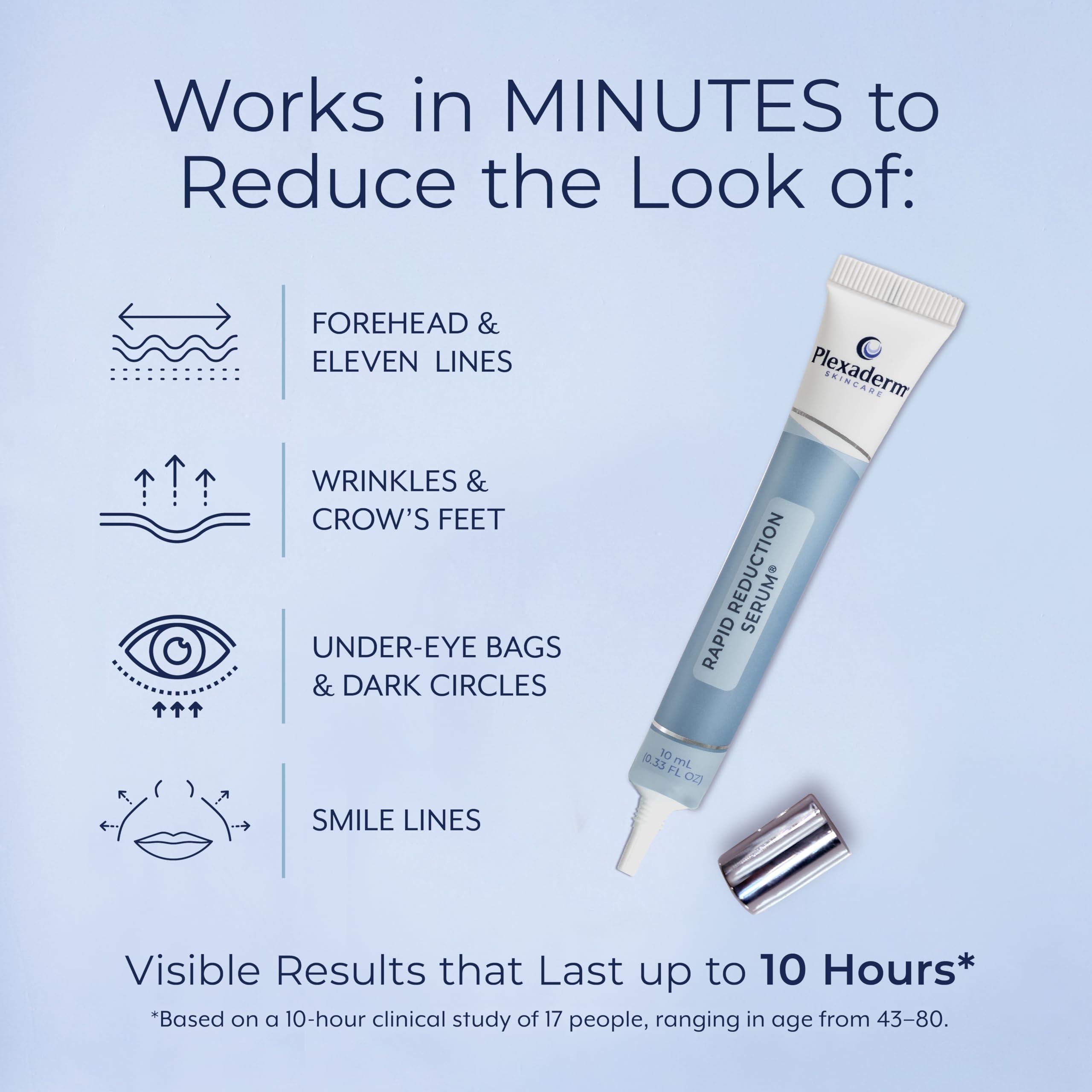 Plexaderm Serum reduce líneas finas, piel más lisa.