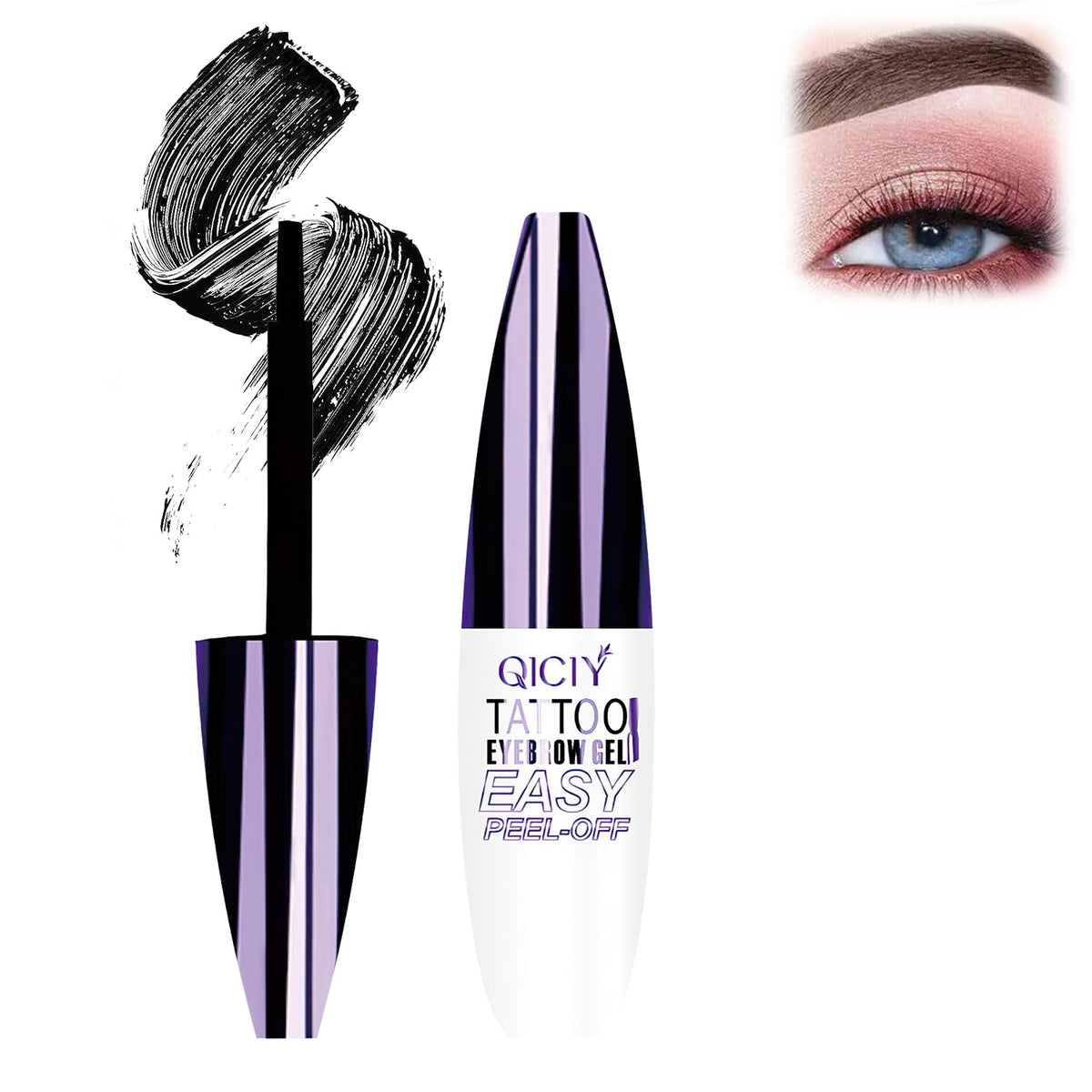 Plresen Easy Peel Off Eyebrow Gel bottle shows sleek packaging for quick tinting.