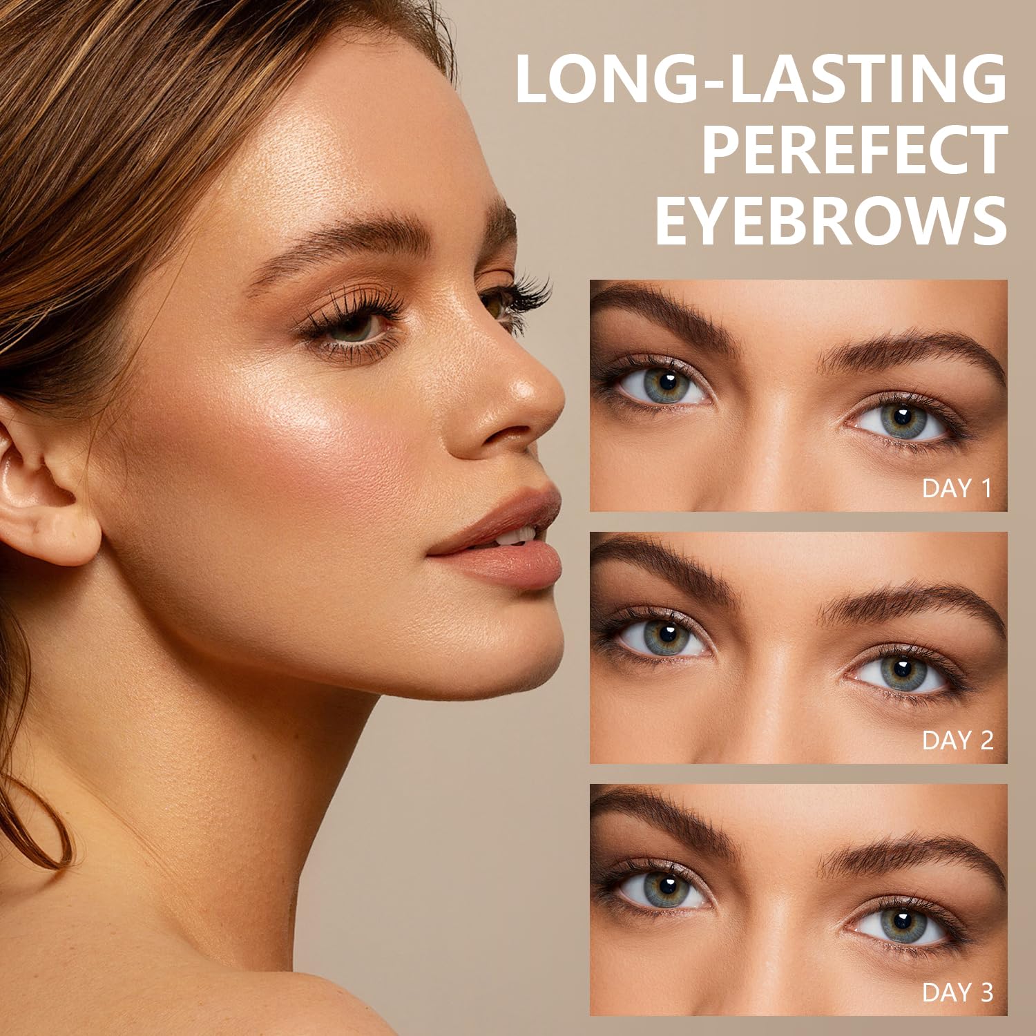 Plresen waterproof smudge-proof eyebrow gel shows resilience during workouts and humid days.