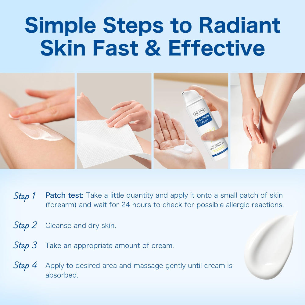 POBEMY crema aclaradora codos para hidratación y tono.