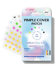 POINTMASS Star Patches on a face close-up showing star-shaped coverage.