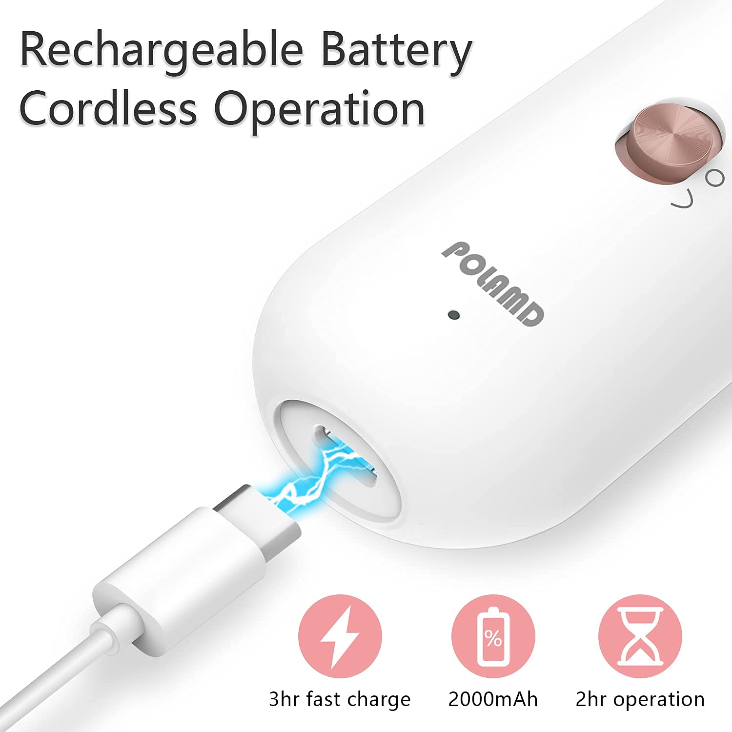 POLAMD cargador tipo-C para recargas rápidas en cualquier momento.