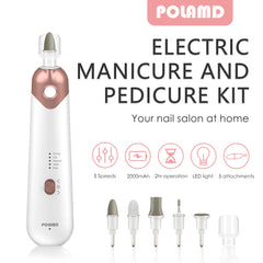 POLAMD puntas de acero inoxidable para lijado preciso de uñas.