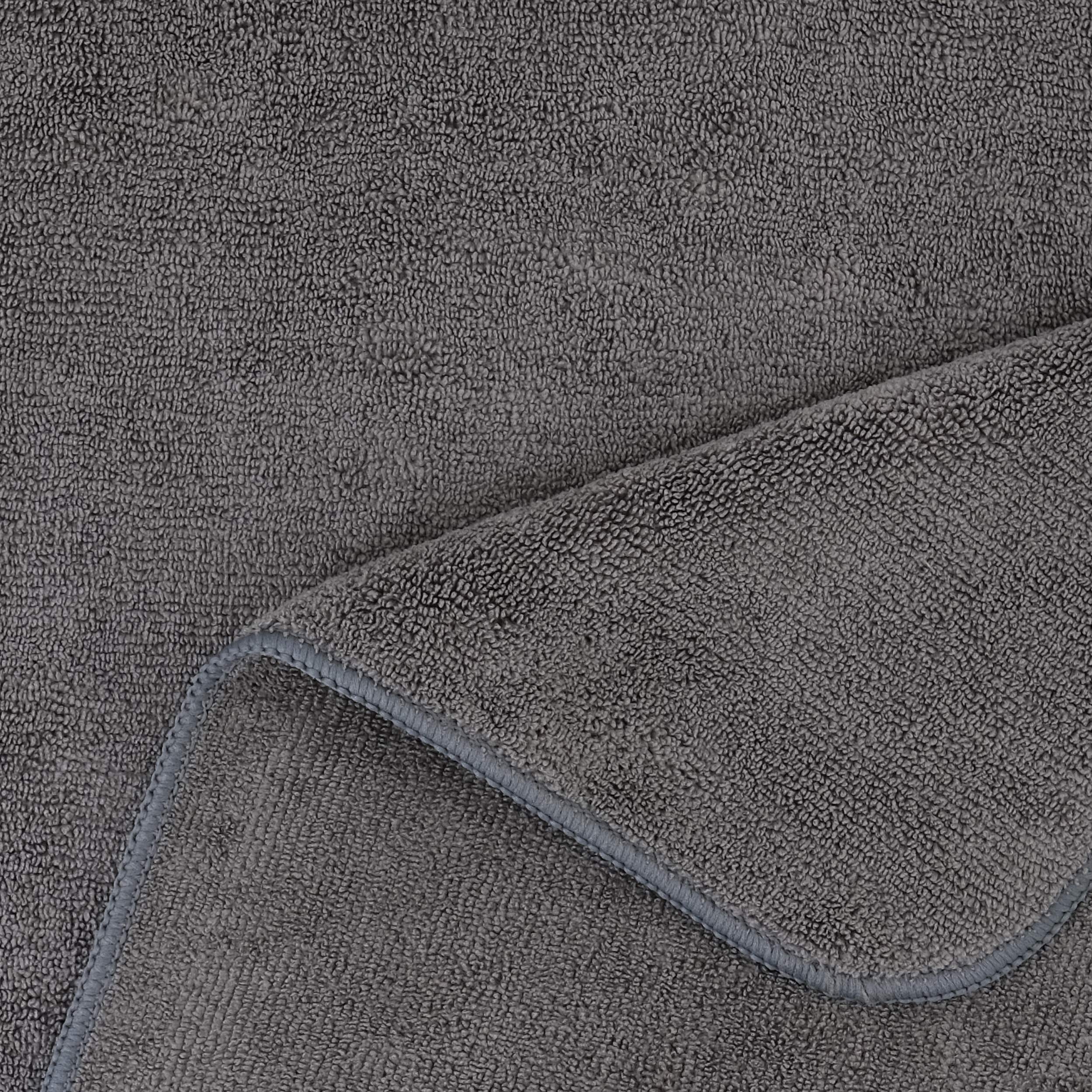 Conjunto de dos toallas POLYTE gris oscuro para salon en casa