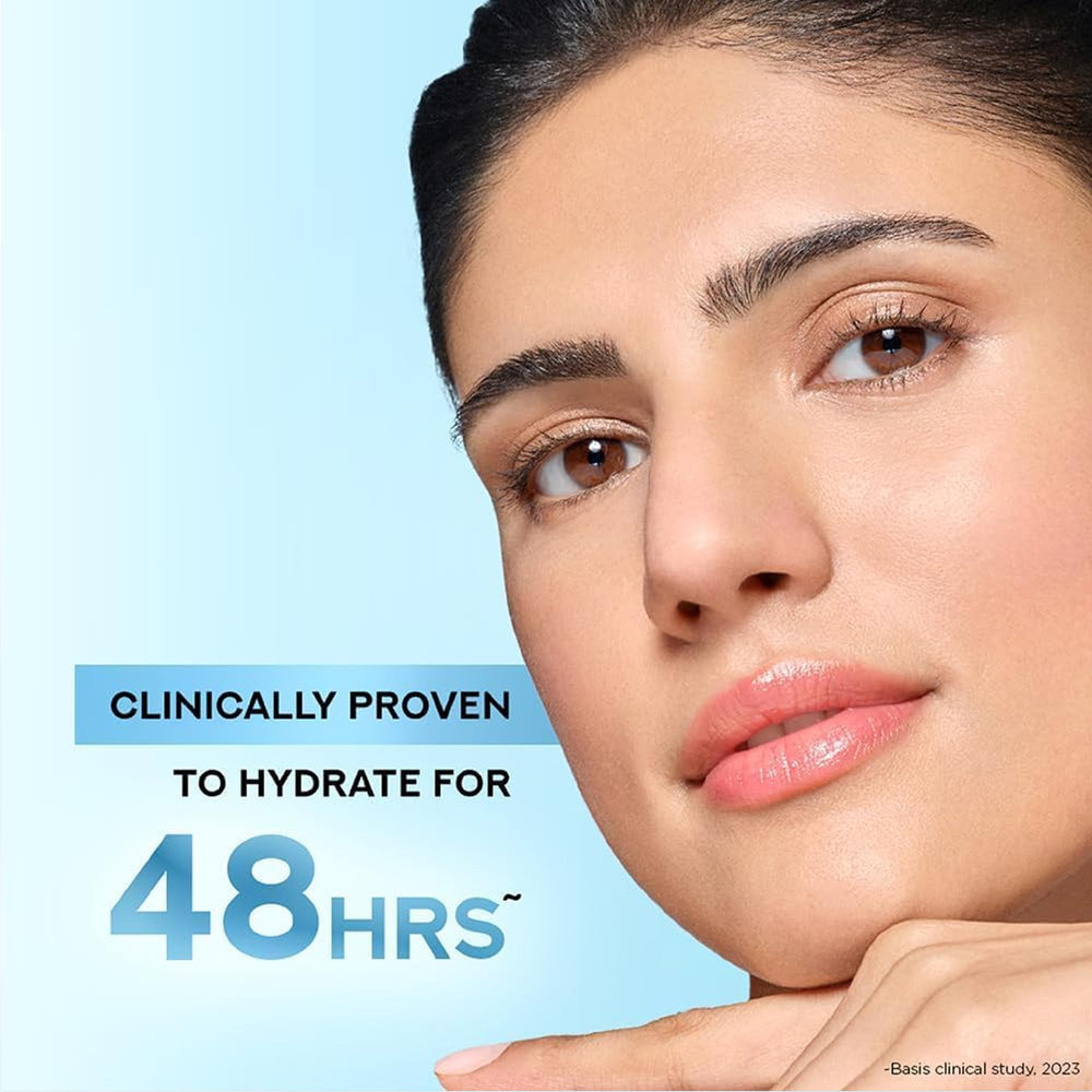 Pond's Super Light Gel hidrata 24h sin sensación grasa.