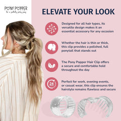 Pony Popper Mini: alza de volumen suave para coletas altas.
