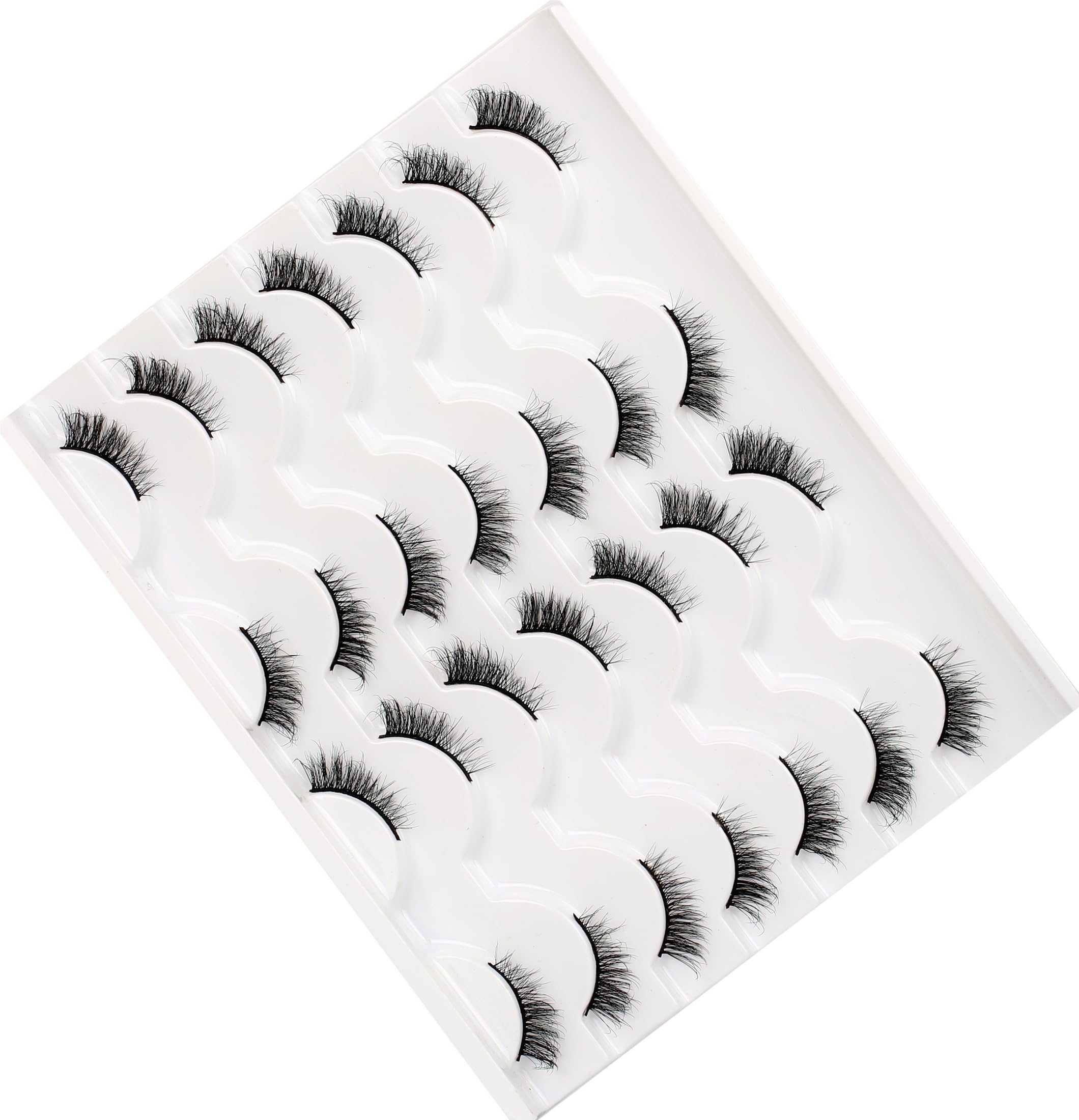 Pooplunch half lashes cruelty-free synthetic fibers for ethical beauty.