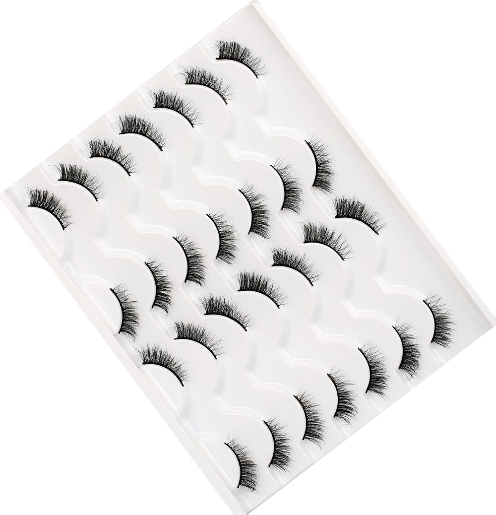Pooplunch half lashes cruelty-free synthetic fibers for ethical beauty.