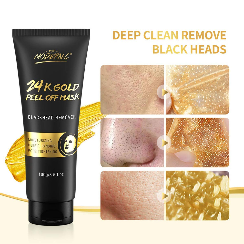 POP MODERN.C 24K gold nano particles highlight premium skincare appeal.