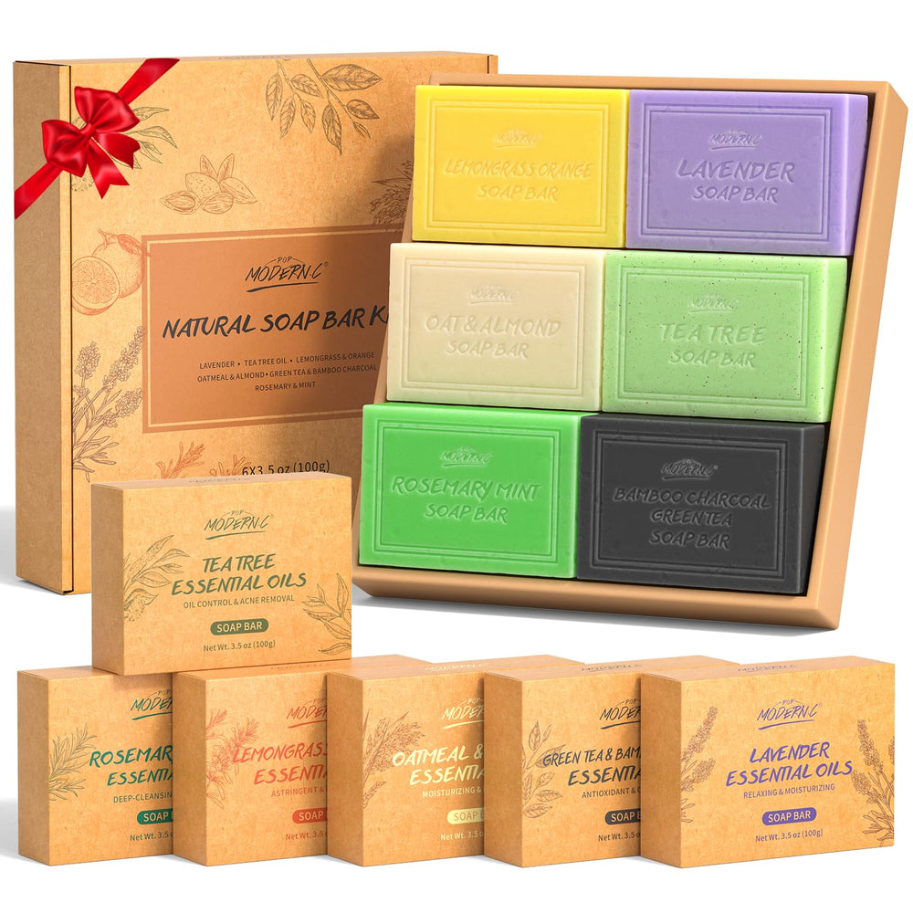 POP MODERN.C set-jabones-naturales-6-piezas para regalo y cuidado diario.