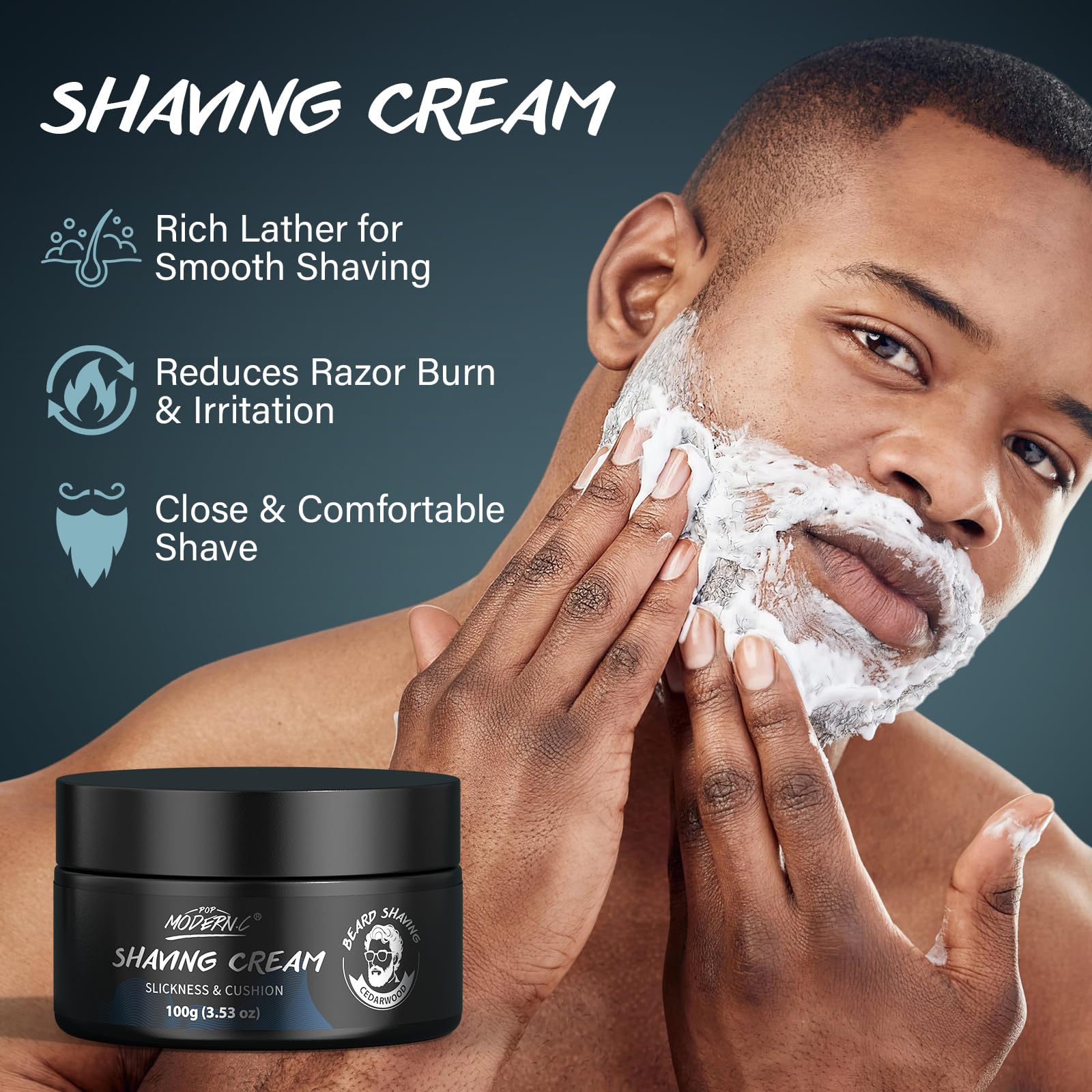 POP MODERN.C after shave cream 60ml soothes post-shave skin