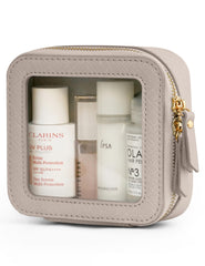 Popvibe bolso maquillaje transparente con cierre, ideal para ver rápidamente tus básicos.