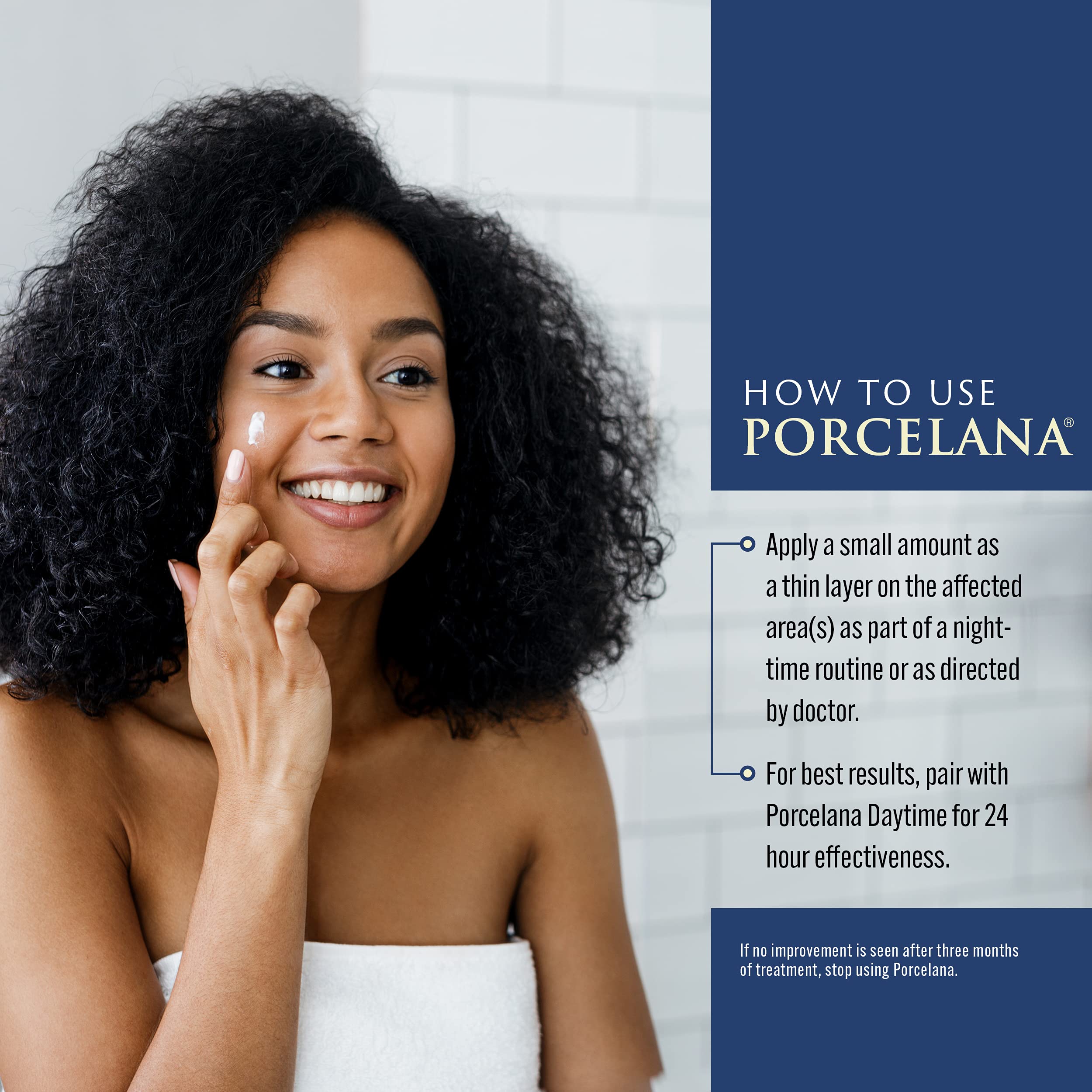Porcelana Nighttime Hydration Cream side view highlights compact jar design