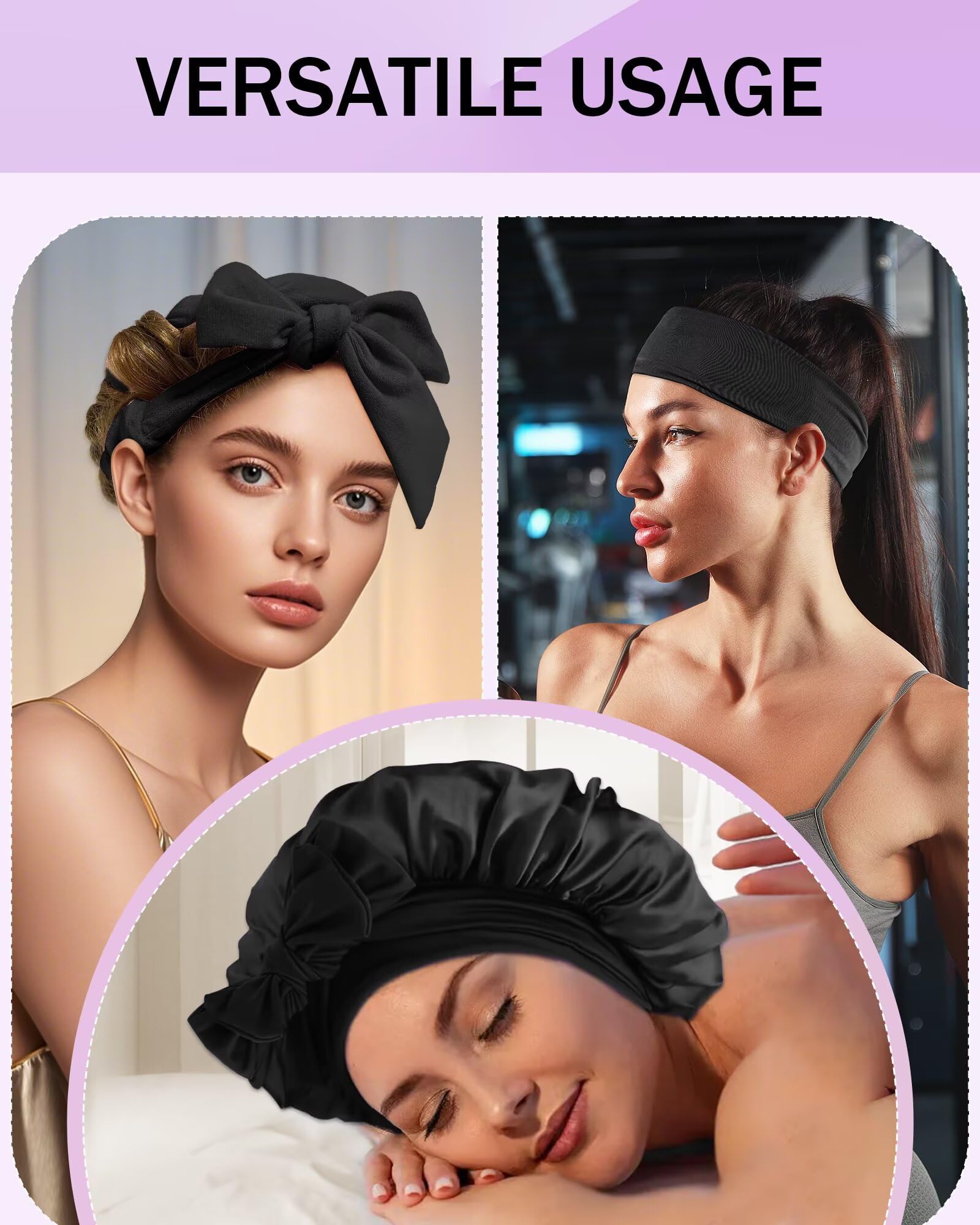 Posicurly bandas elásticas mantienen el cabello en su lugar durante la noche