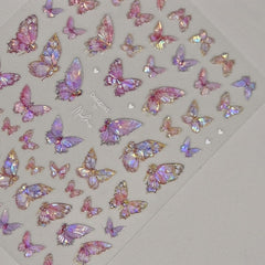 PowPop mariposas en relieve 5D para uñas, acabado realista y elegante.