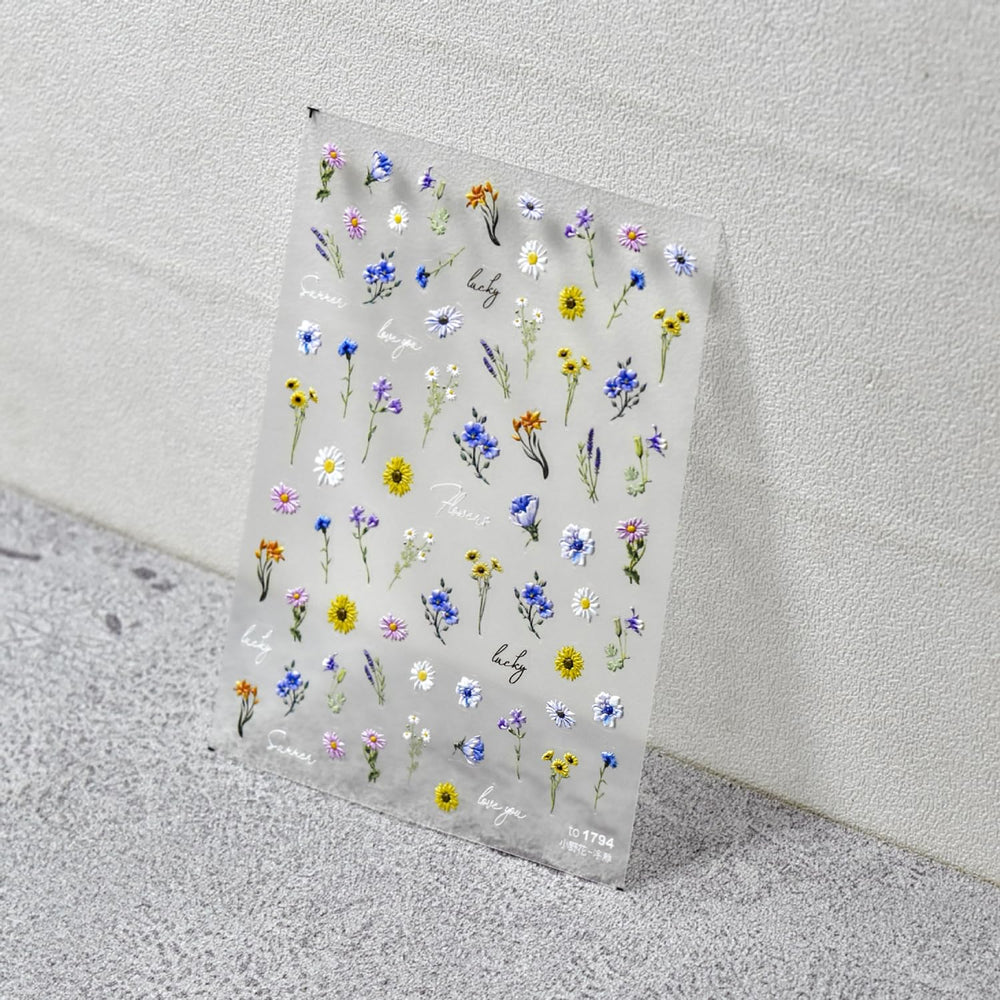 POWPOP diseño floral dinámico para uñas; fácil de aplicar.