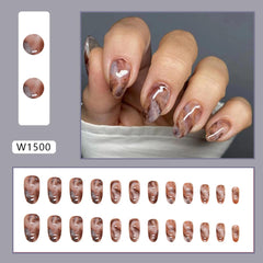 Uñas POWPOP 24 piezas para manicura DIY fácil.