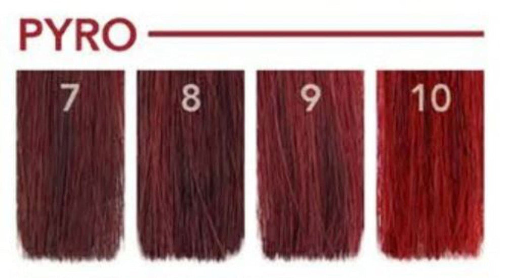 P.R. Pulp Riot Pyro: cabello en secciones saturadas para color uniforme y duradero.