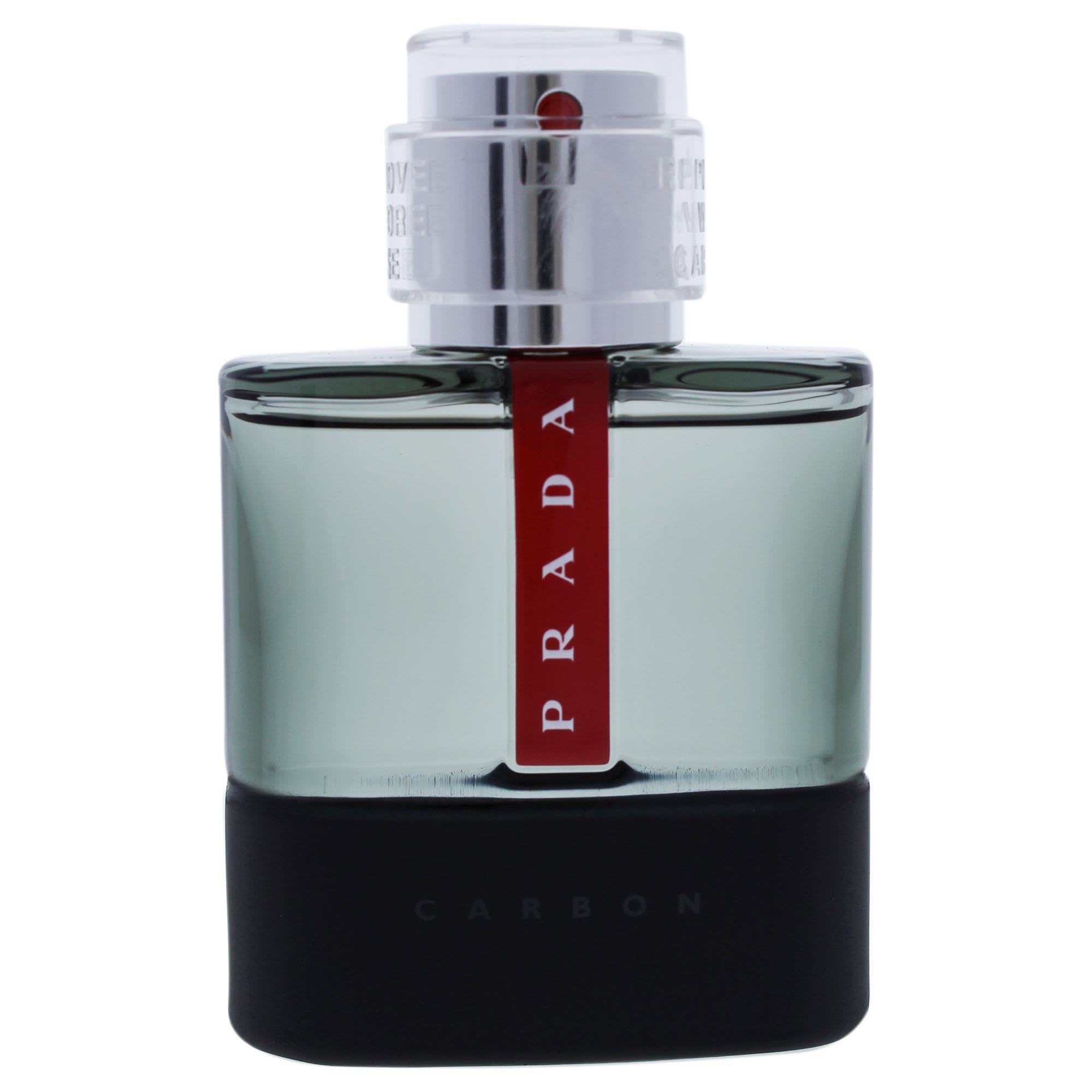 Prada Luna Rossa Carbon, atomizador en acción, pulverización suave para uso diario.