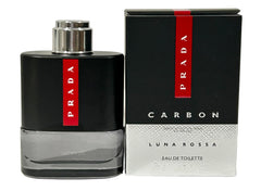 Prada Luna Rossa Carbon mini frasco, ideal para pruebas y viajes.