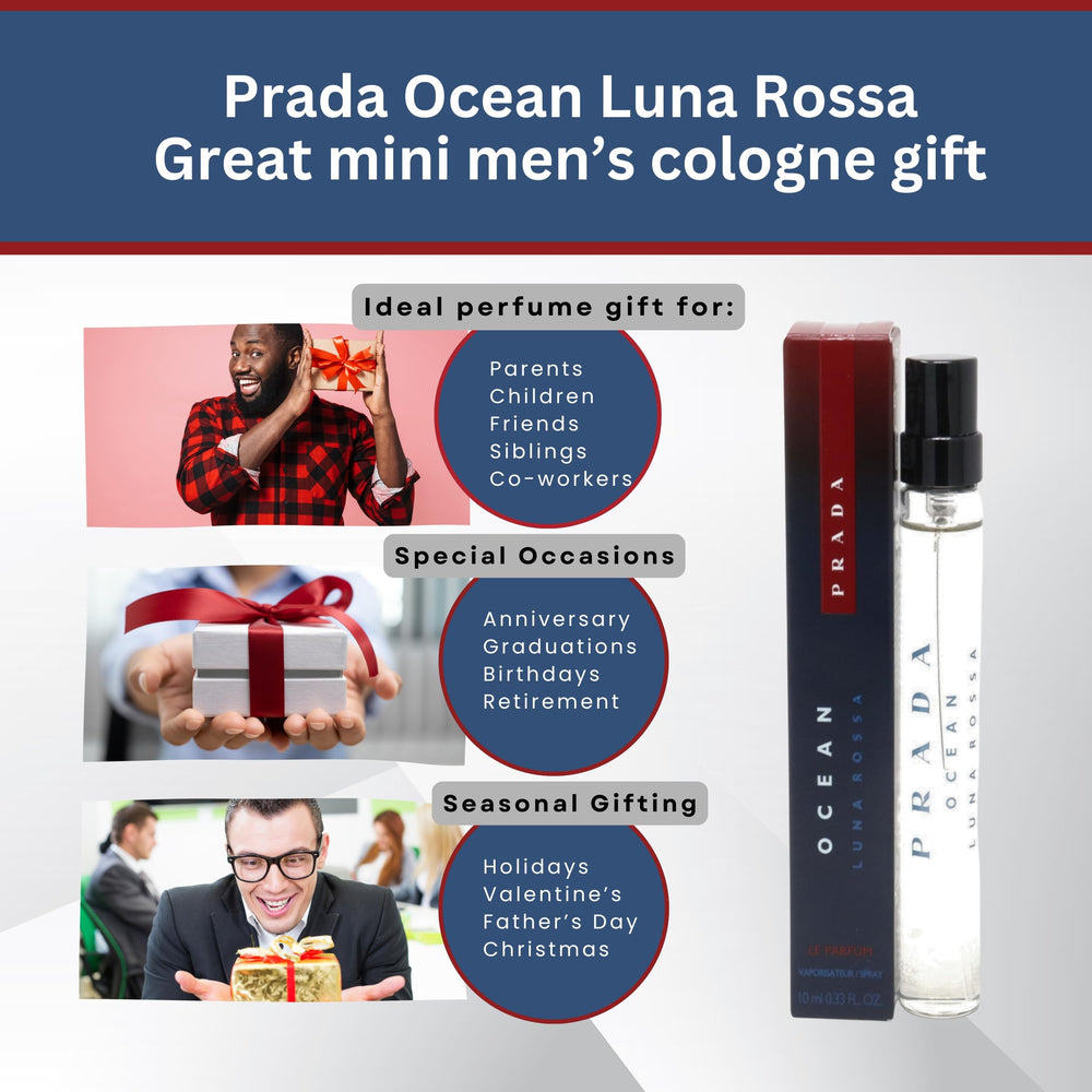 Prada Luna Rossa Ocean spray bottle in action for easy application.