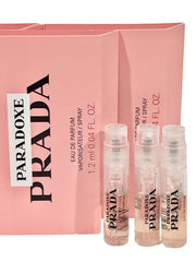 Conjunto de tres muestras Prada Paradoxe, perfecto para pruebas rápidas.