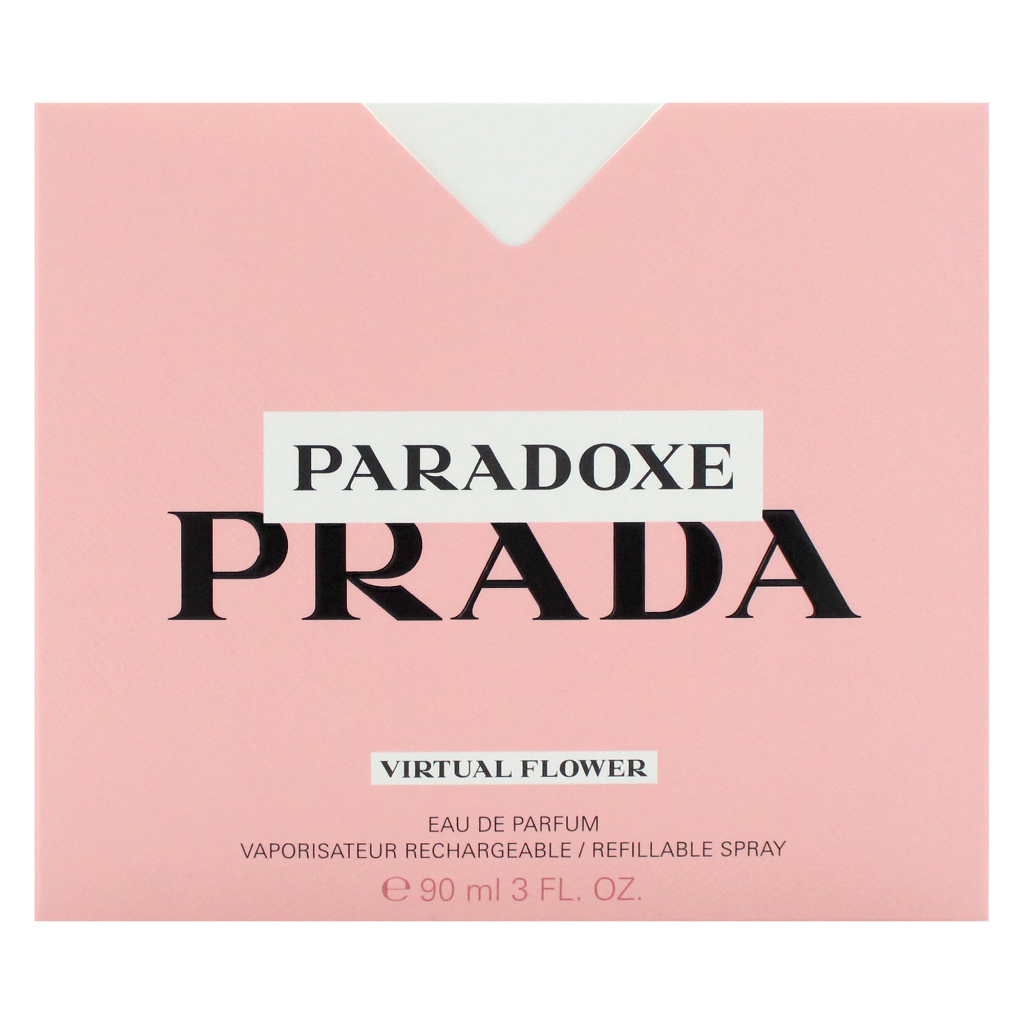 Prada Paradoxe Virtual Flower: detalle de etiqueta que transmite lujo