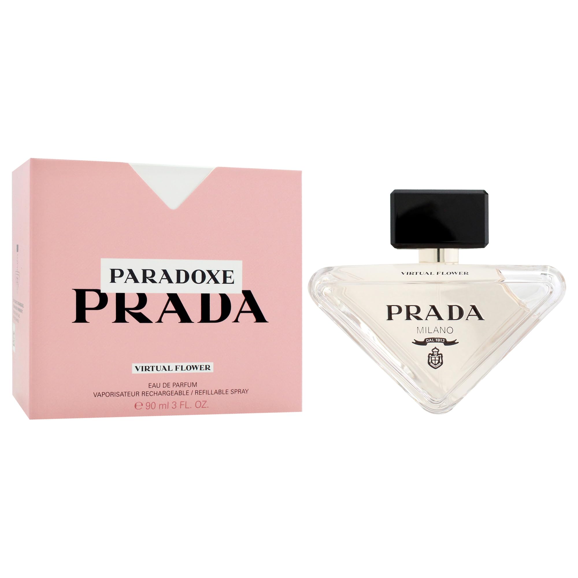 Prada Paradoxe Virtual Flower: tapa del frasco destacada y fácil recarga