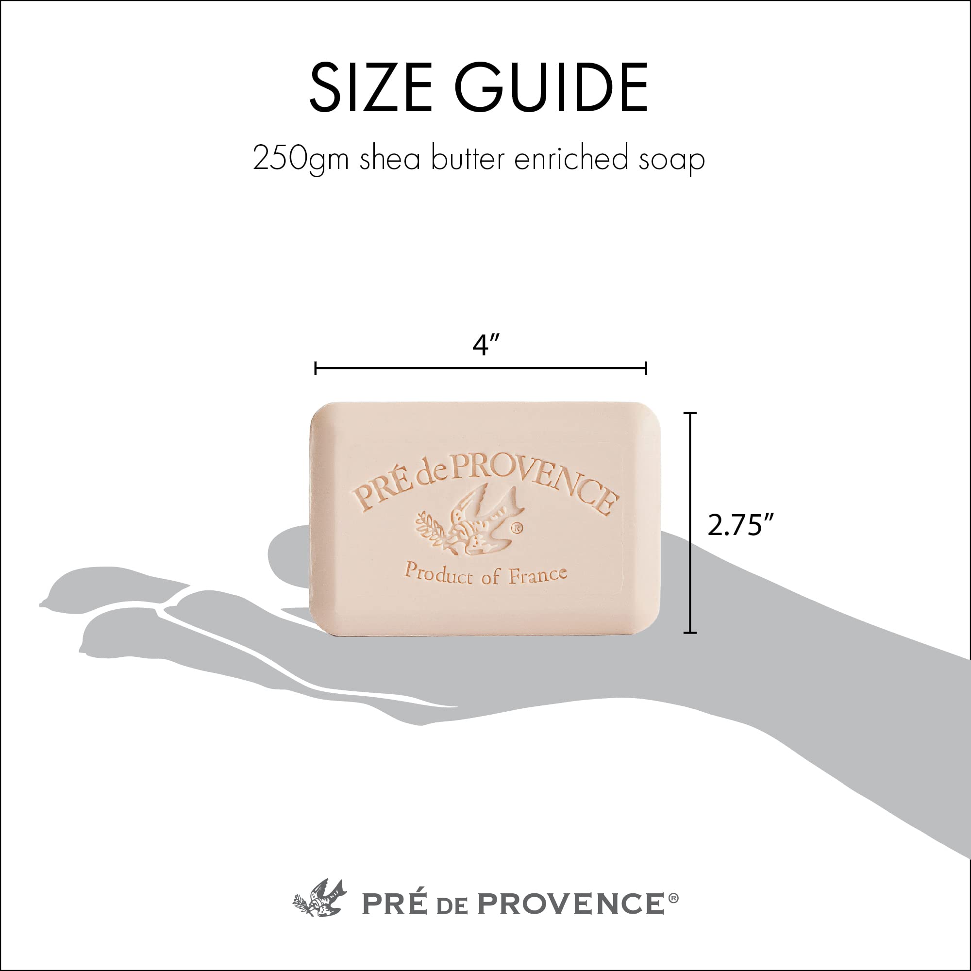 Pre de Provence rich creamy lather enhances hand and body cleansing