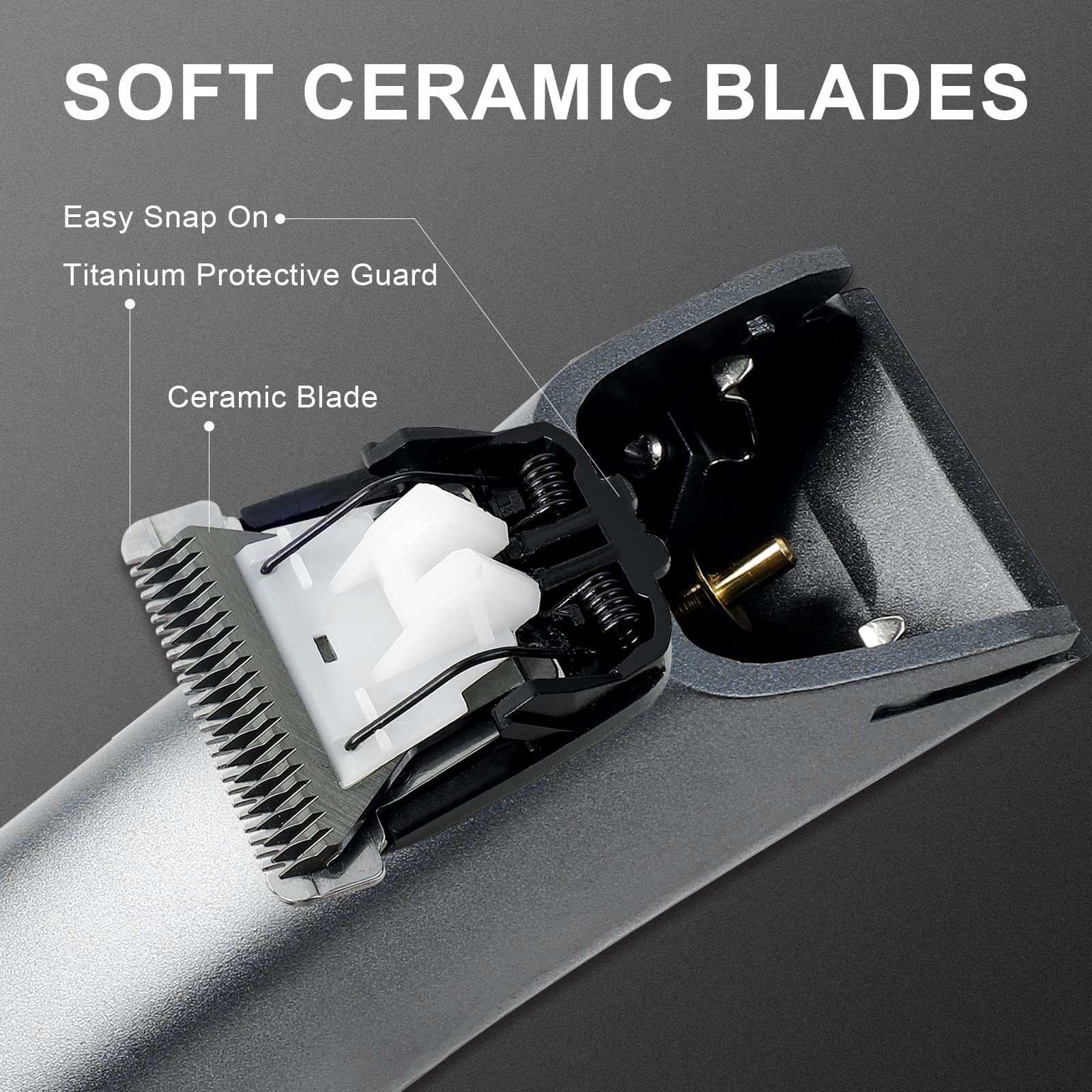 Predyee Manscape Trimmer cabezal cerámico desmontable para zonas sensibles.