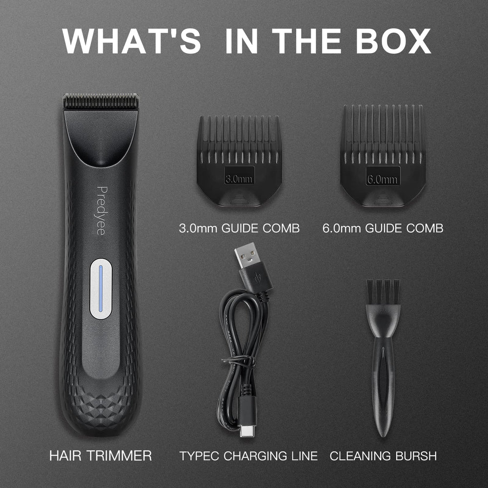 Predyee Manscape Trimmer con cuchilla cerámica para un afeitado suave.