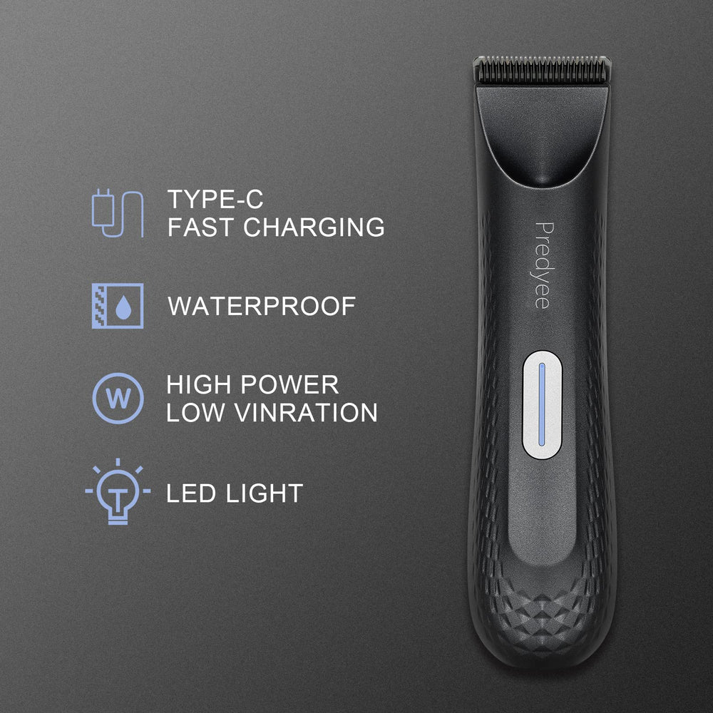Predyee Manscape Trimmer con iluminación LED para detalles precisos.