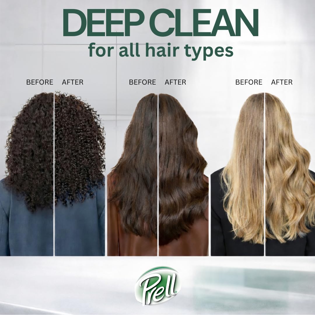 Rutina de lavado con Prell Original Green Shampoo, limpieza constante