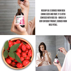 Aplicación con gotero: aceite de rosa para la piel