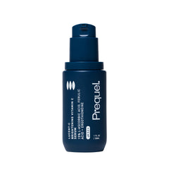 Prequel Skin Lucent-C Serum, botella elegante para uso diario con vitamina C y luminosidad.