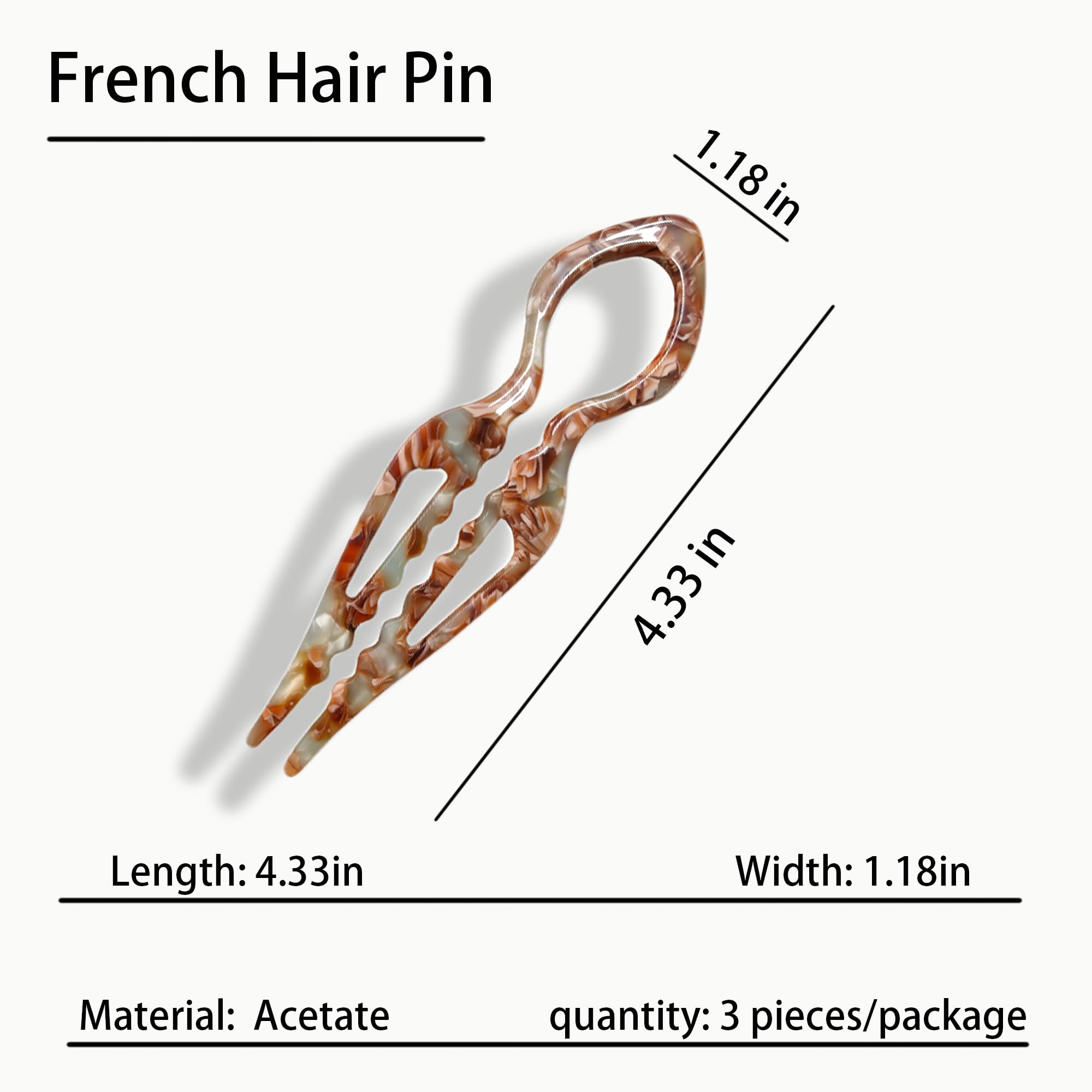 Pinza Prestige Frances diseño curvo, ajuste cómodo para peinados.