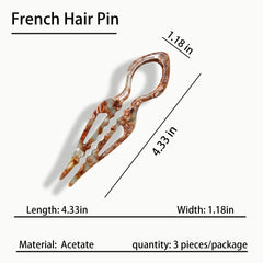 Pinza Prestige Frances diseño curvo, ajuste cómodo para peinados.
