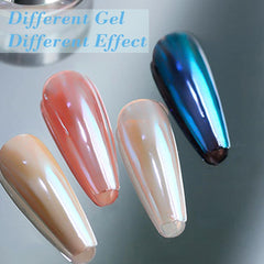Pretty Diva brillo azul hielo en uñas para acabado de alto brillo.