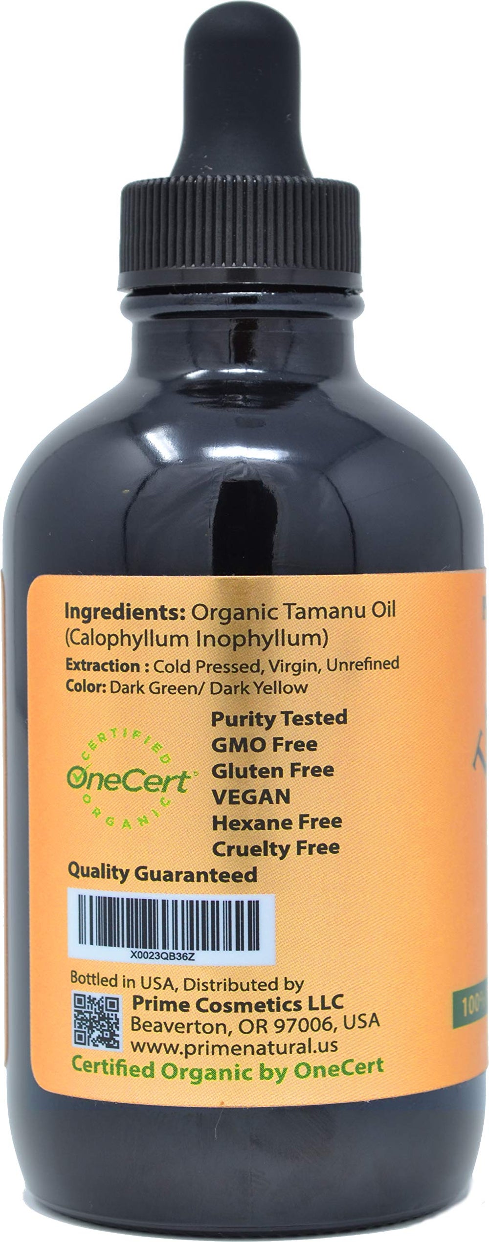 Aplicación facial con aceite Tamanu Prime Natural para hidratación ligera.