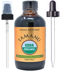 Prime Natural Aceite Tamanu prensado en frío, frasco 120 ml para piel suave.