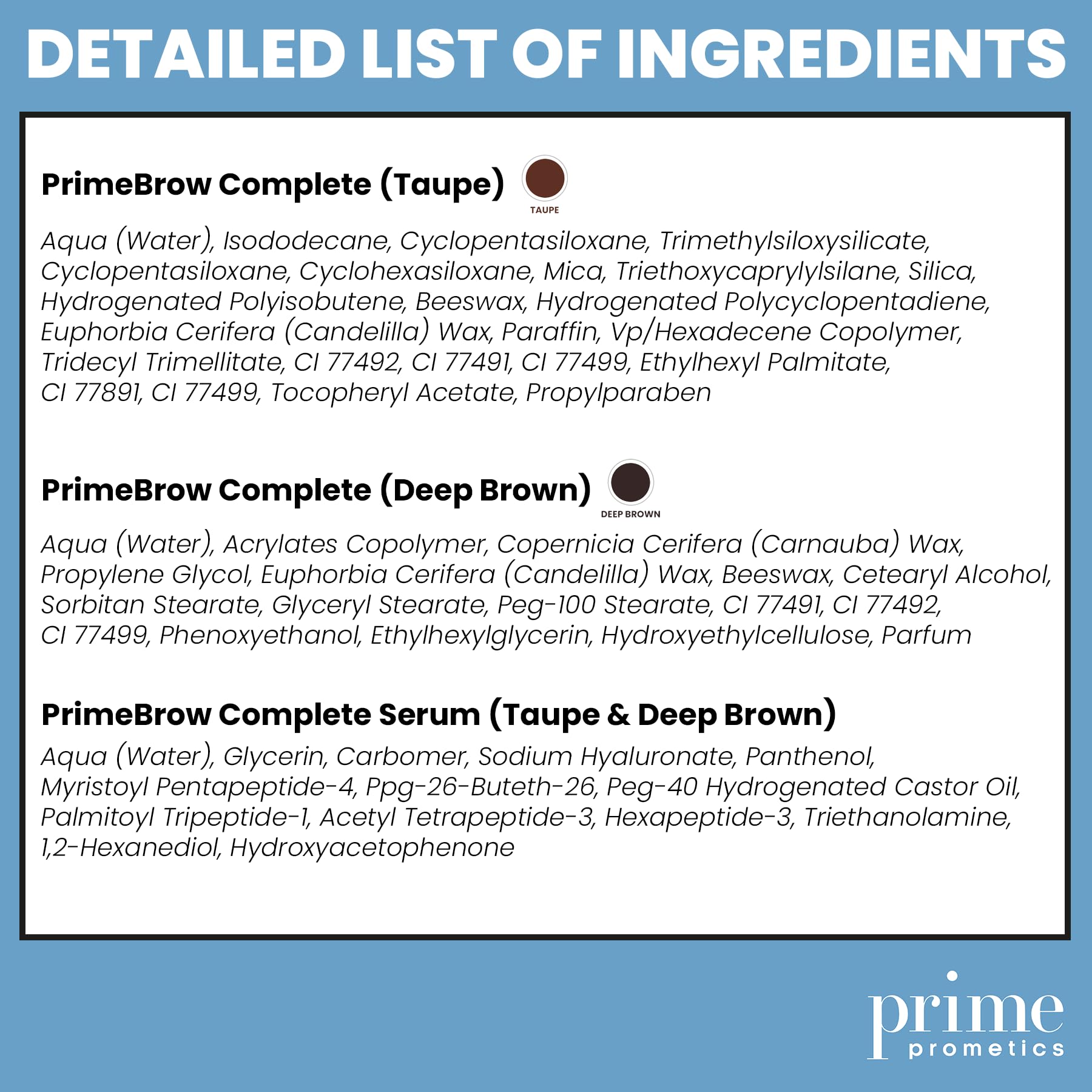 Antes y después con Prime Prometics PrimeBrow Complete para un acabado pulido