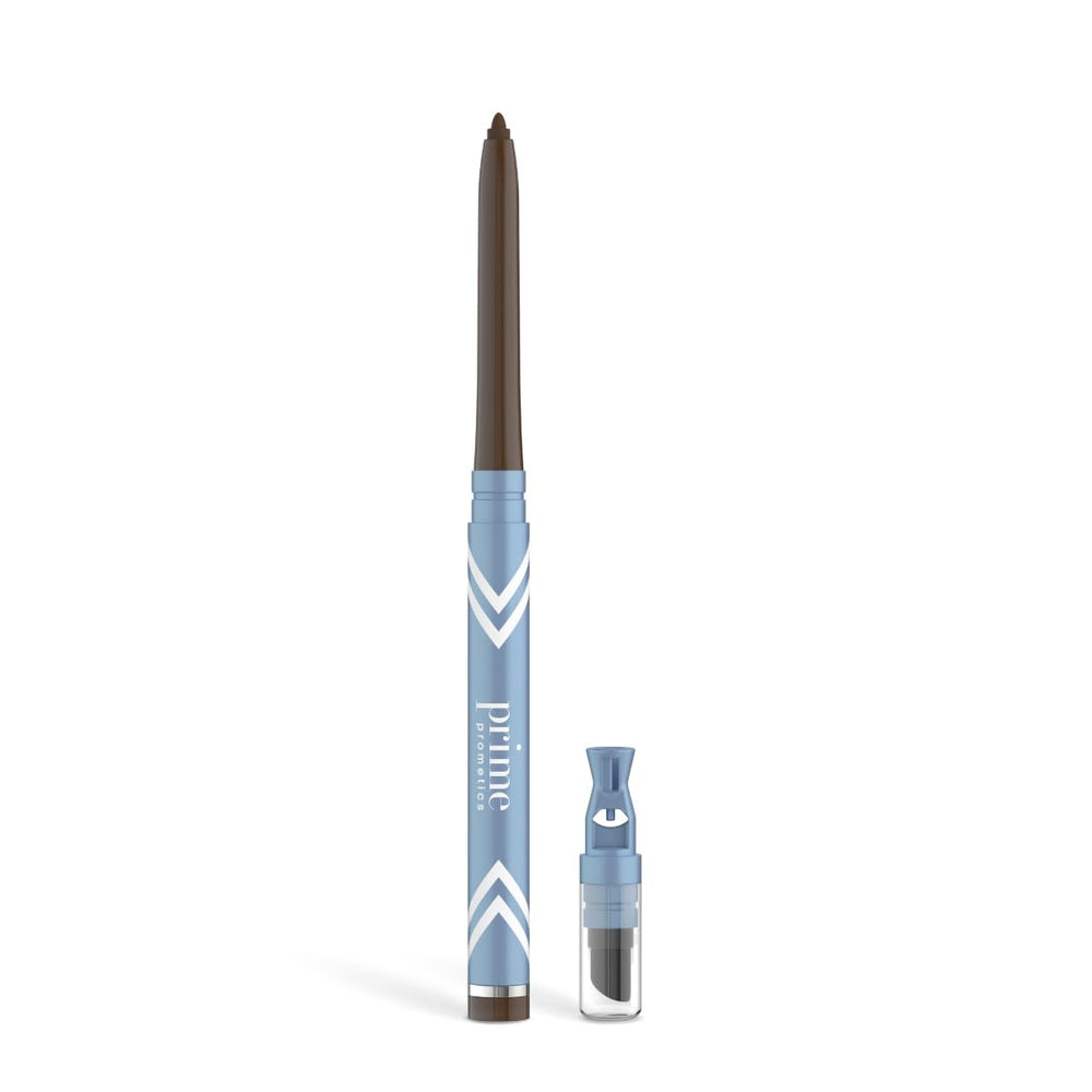 Prime Prometics PrimeEyes Glide delineador madera marrón, definición elegante para ojos maduros.