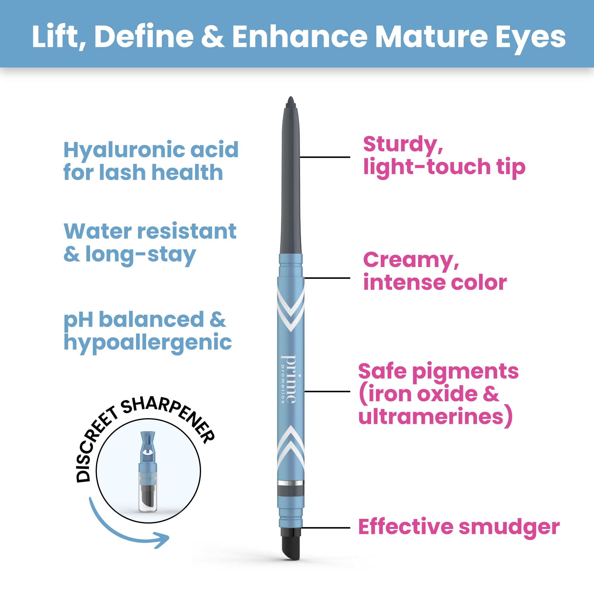 Punta fina de PRIME PROMETICS PrimeEyes Glide Eyeliner para líneas precisas