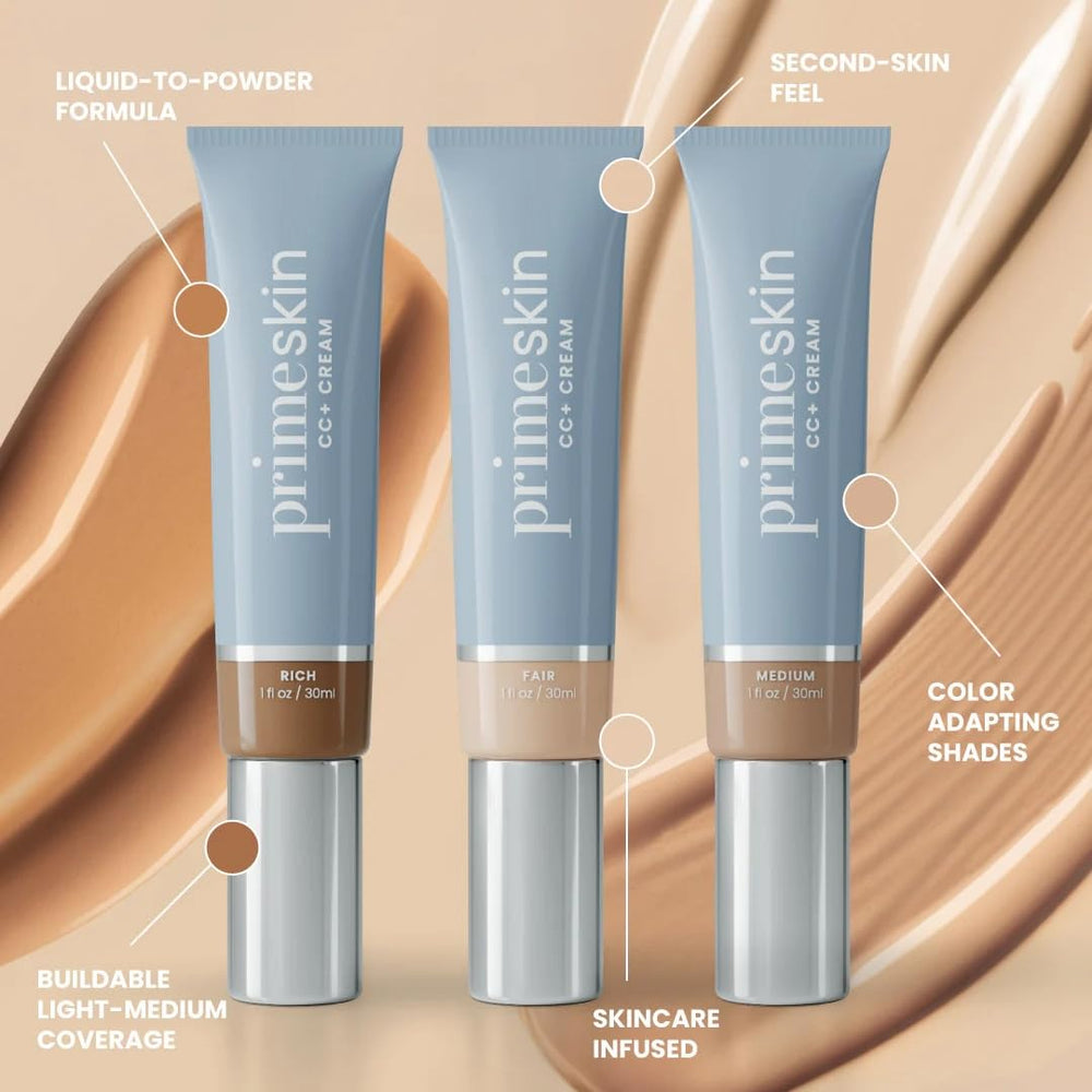 PrimePrometics PrimeSkin CC+ gama de tonos adaptables para un ajuste natural.